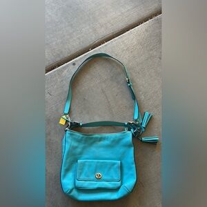 Coach Aqua Blue Shoulder Bag